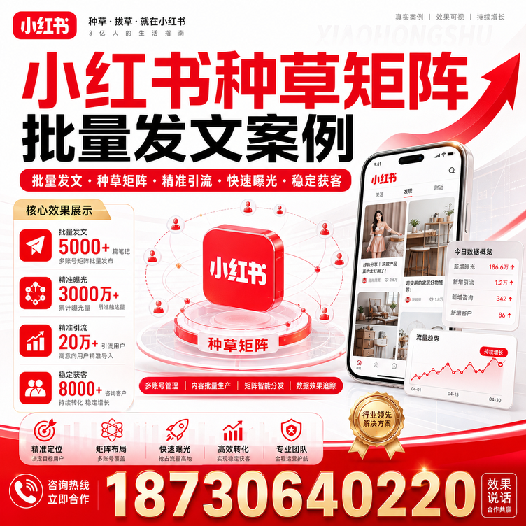 崇左小红书种草矩阵批量发文案例